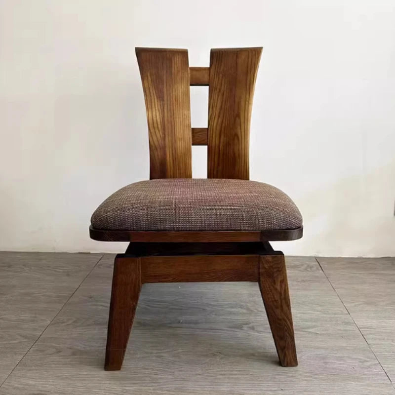 Wood Japanese Swivel Chair Black Walnut Nordic Design Accent Office Chair Desk Relaxing Computer Fotel Gamingowy Home Office