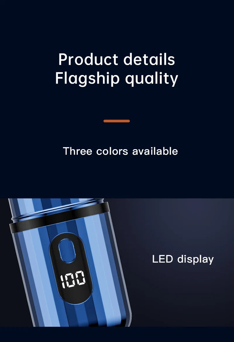 New T6 mini electric shaver 3D floating head shaver type-c fast charging men's rechargeable shaver