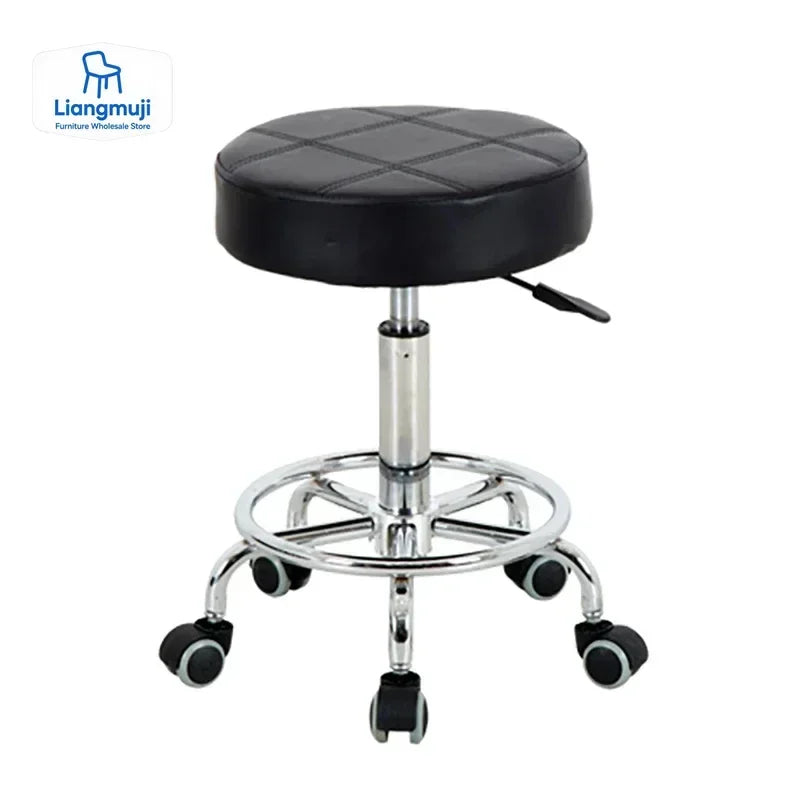 P15 Hospital medical care chair round swivel armless adjustable work chair manicure beauty office assistant chair racing chair