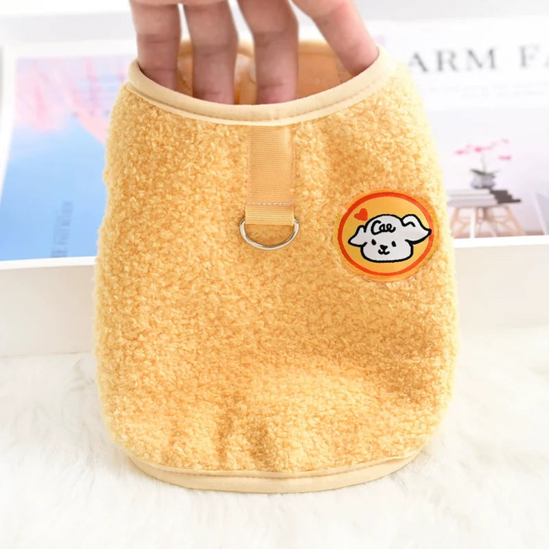 Soft Fleece Dog Jacket Winter Dog Clothes Chihuahua Pet Coat French Bulldog Vest Dog Apparel for Small Dogs Puppy Warm Clothes