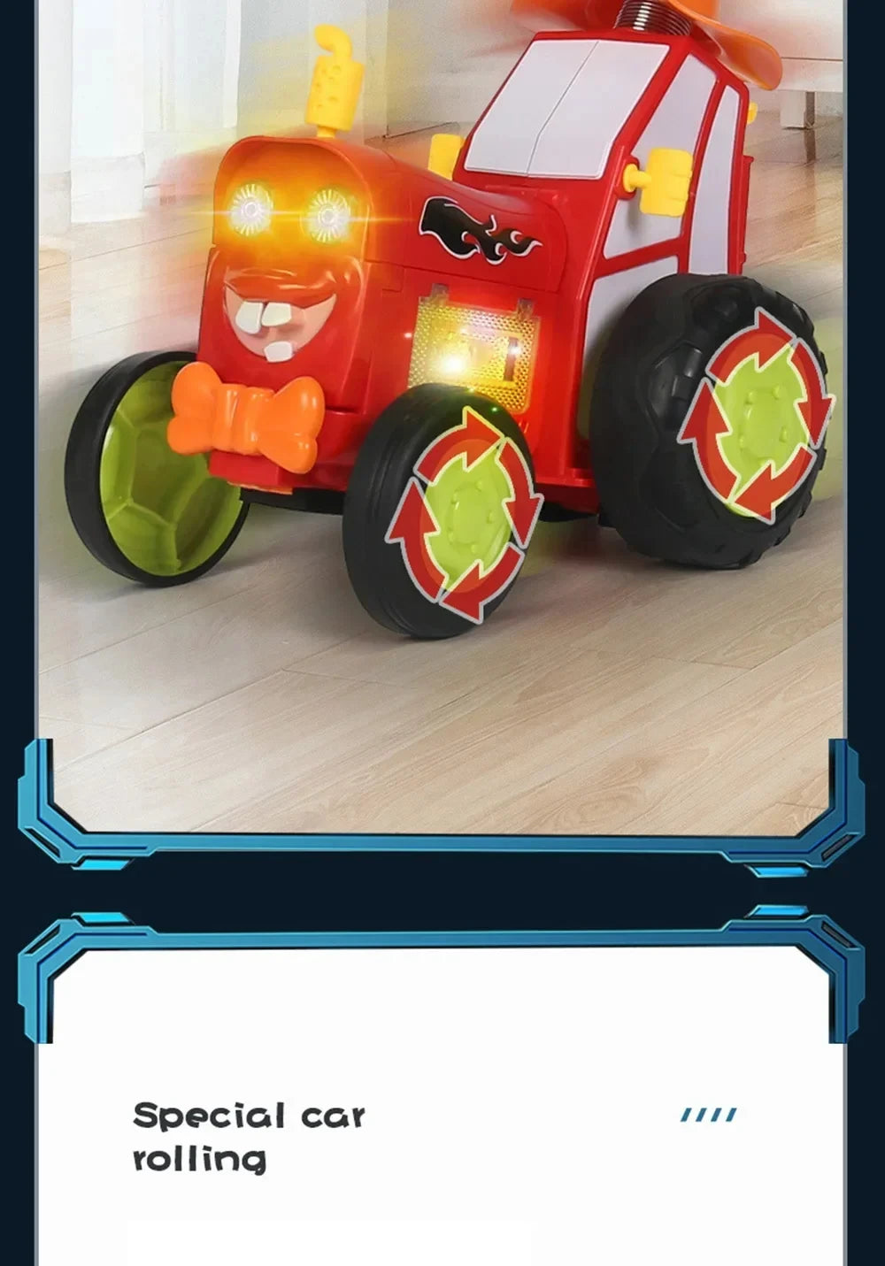 Crazy Jumping Stunt Car Wireless Infrared Remote Control Car Dance Lights Music Swing Fun New And Unique Children's Toys