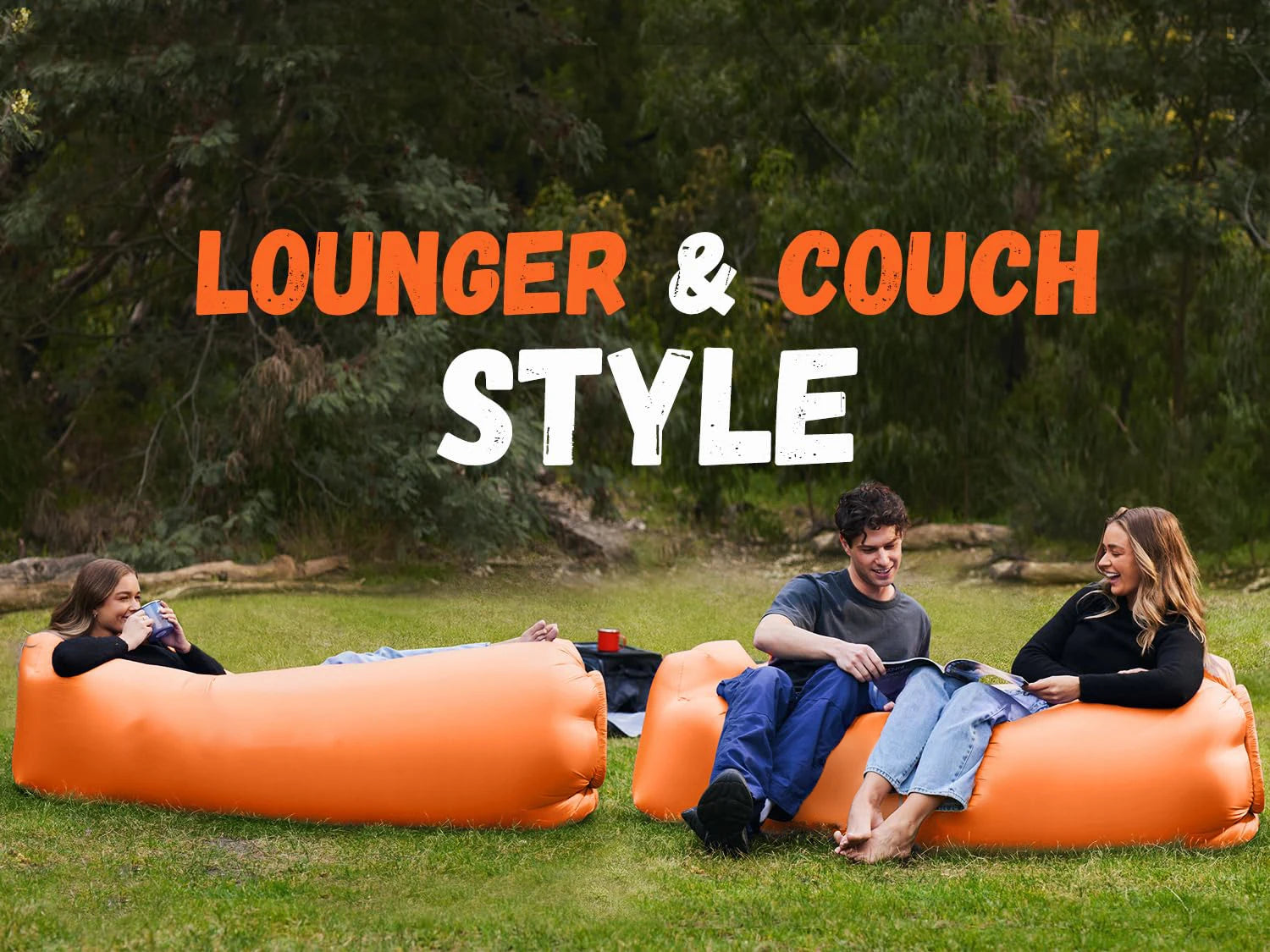 Single Person Lazy Inflatable Sofa Portable Outdoor Beach Air Sofa Bed Folding Camping Sleeping Bag for Comfortable Rest