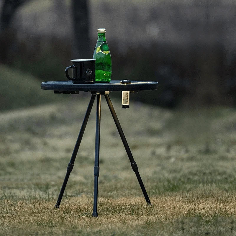 Portable Picnic Camping Table Adjustable Small Round Table Outdoor Aluminum Alloy Folding Table Lightweight Coffee Table