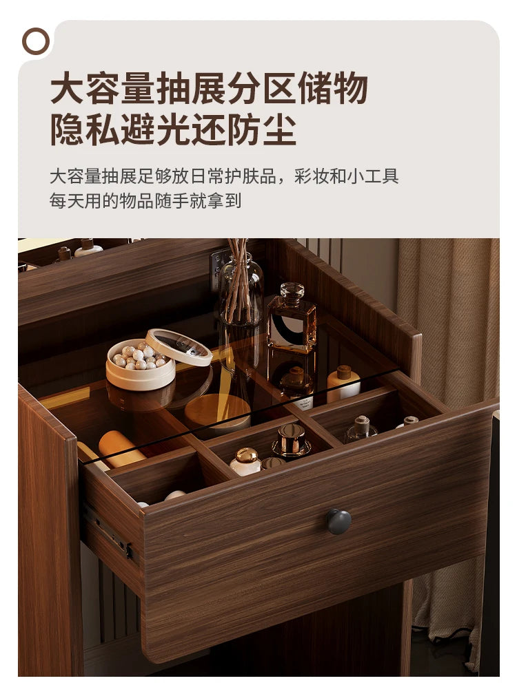 Multifunctional Narrow Nightstands With Drawers Storage Vintage Mid Century Nightstands Classic Elegant Criado Mudo Furniture