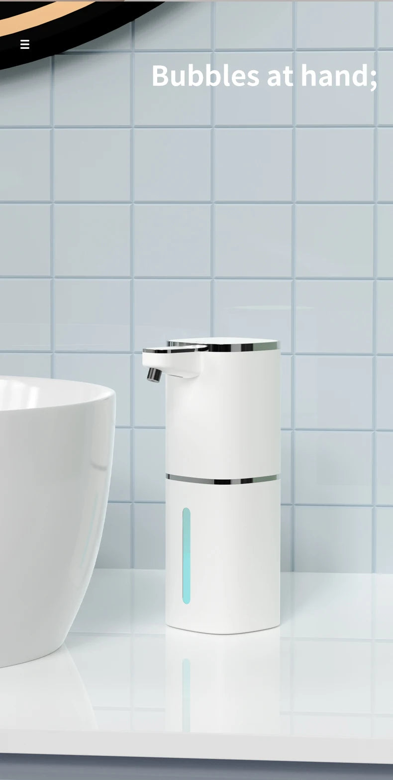 400ML Light Display Wall-Mounted Or Desktop 4-Levels Adjustable Induction Infrared Electric Automatic Smart Sense Soap Dispenser