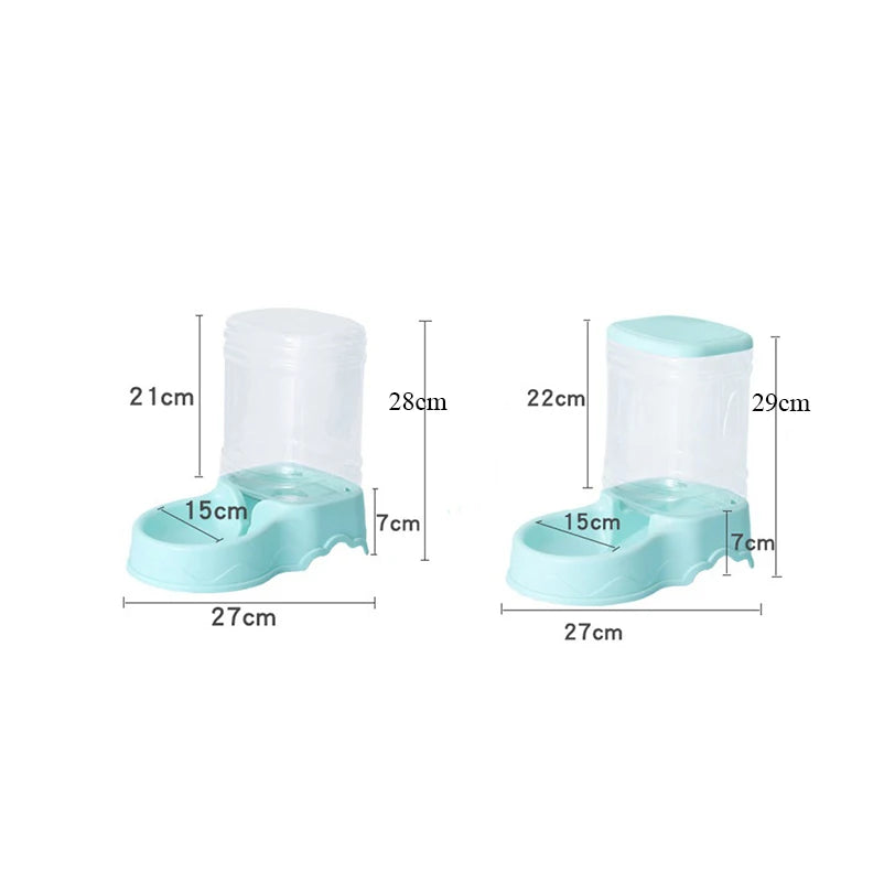 Pet automatic feeder cat drinking water bowl cat bowl dog bowl 3.8L large capacity combination grain storage barrel pet supplies