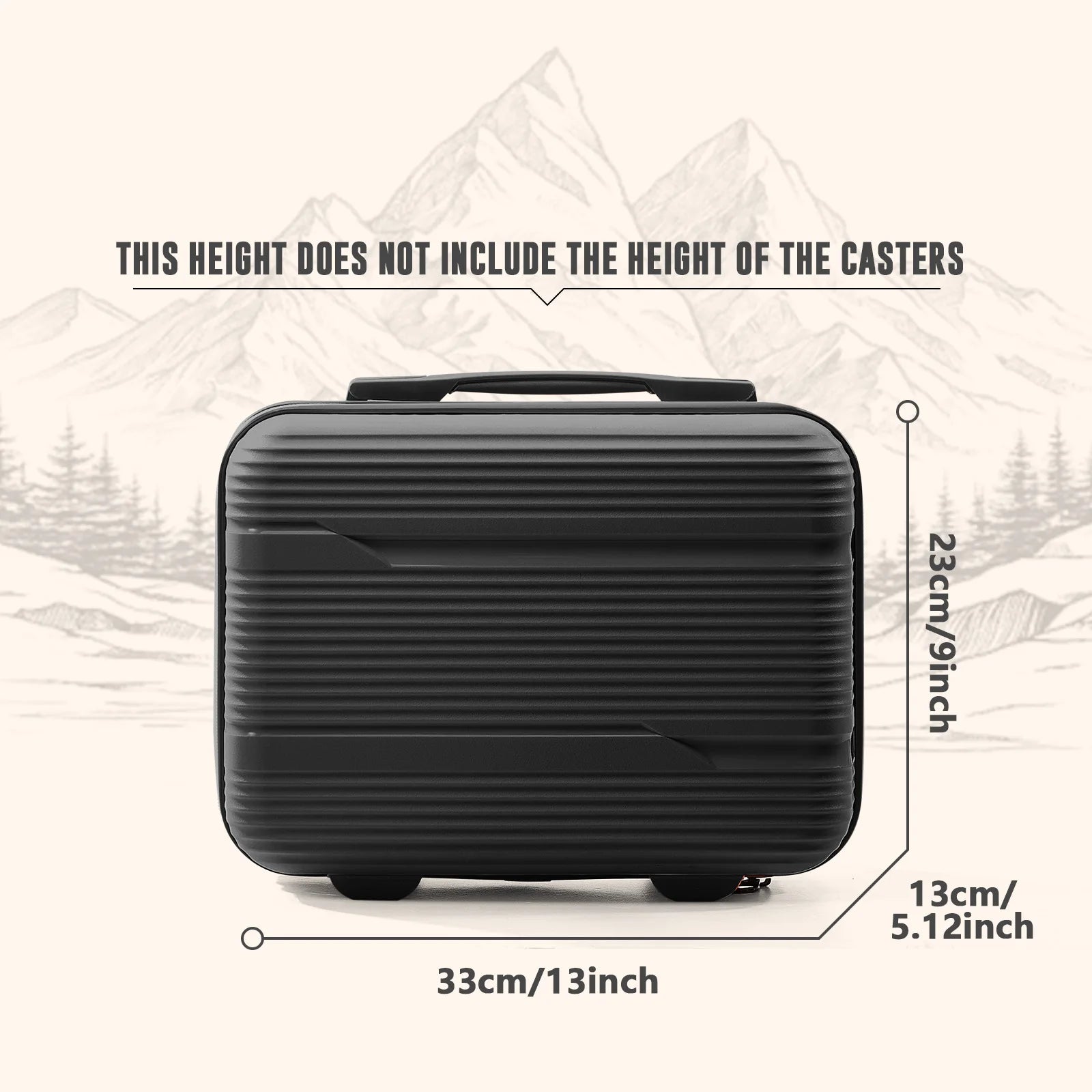 Travel Suitcase Rolling, Carry on Boarding Luggage Cabin Set with Cosmetic Case Spinner Wheels Travel Trolley Case 13 20 Inch