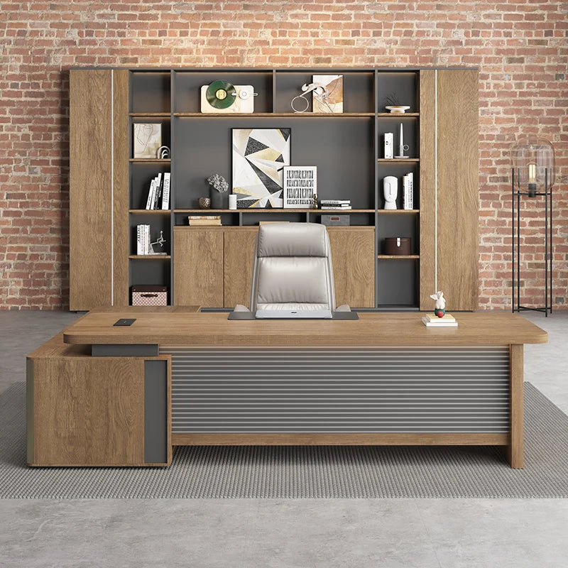 Boss Simple Furniture Computer Office Table Chair Combination Workshop Seating Desk Crafting Desk With Storage Design Furniture