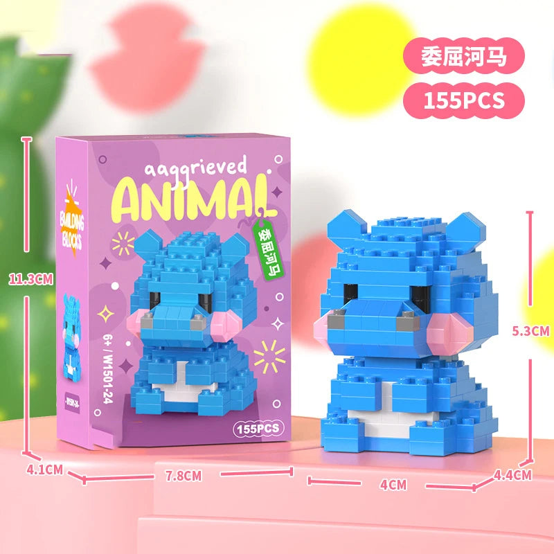Animals Bricks Construction Set Micro Building Blocks Children Toy Adult Particle Building Block Mini Toys Decoration Home Gifts