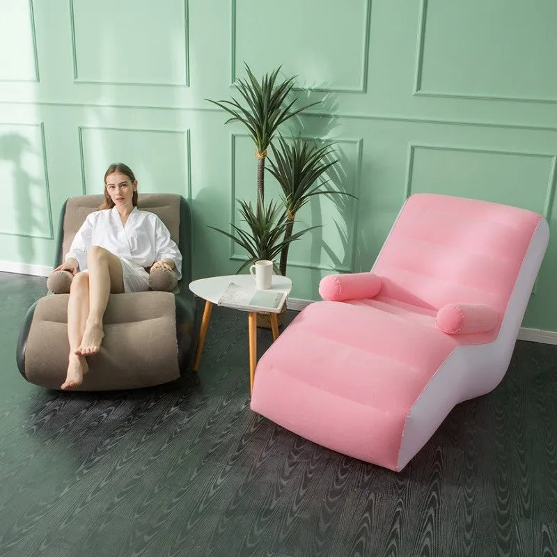K-STAR New Inflatable Lazy Sofa Fashionable And Comfortable Lunch Rest Lazy Chair Indoor Foldable Bed Leisure Air Bench Hot 2023