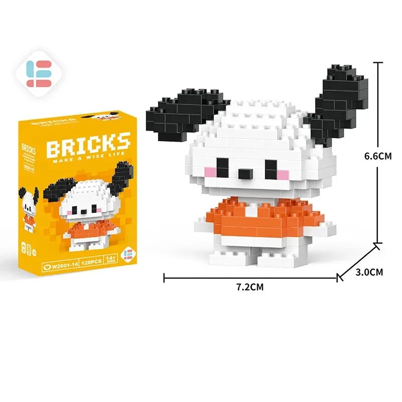 Disney LiLo Stitch Toys Building Blocks  Pikechu lega Anime Cartoon Character Model Building Blocks Toy for children Gift