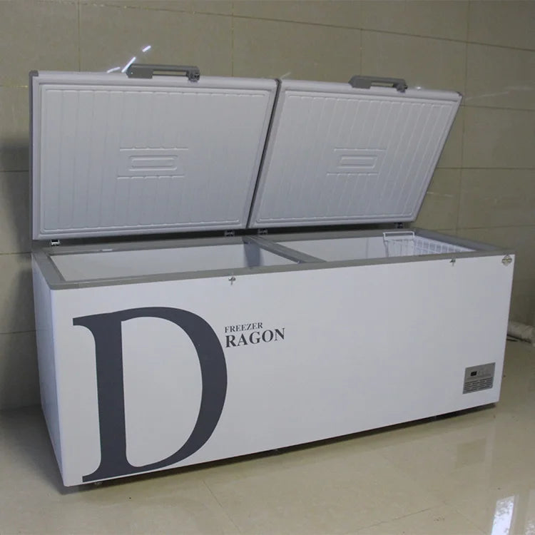 Commercial Top Opening Glass Door Fridge Kitchen Equipment Deep Freezer Refrigerator 2025