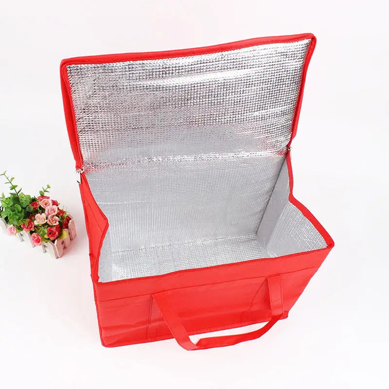 Insulated-Thermal Cooler Bag Insulation To Keep Cold Large Capacity Portable Lunch Bag Zip Picnic Camping Food Bag Grocery Bag
