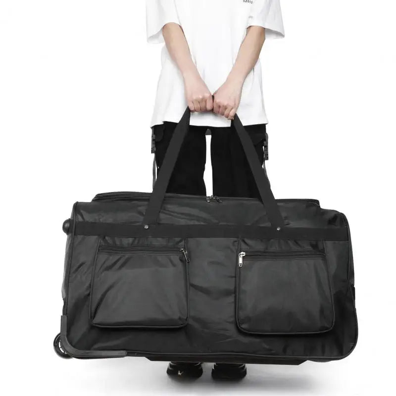 Large Capacity 150L Rolling Luggage Trolley Bags with Wheels Waterproof Oxford Duffel Bag Wheeled Bag Travel Suitcase Luggage