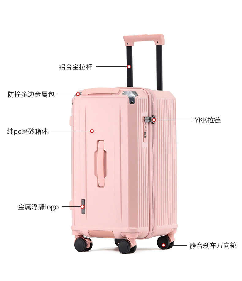 Japanese travel suitcase universal wheel password thickened trolley luggage 22/26/30 inch high value luggage for men and women