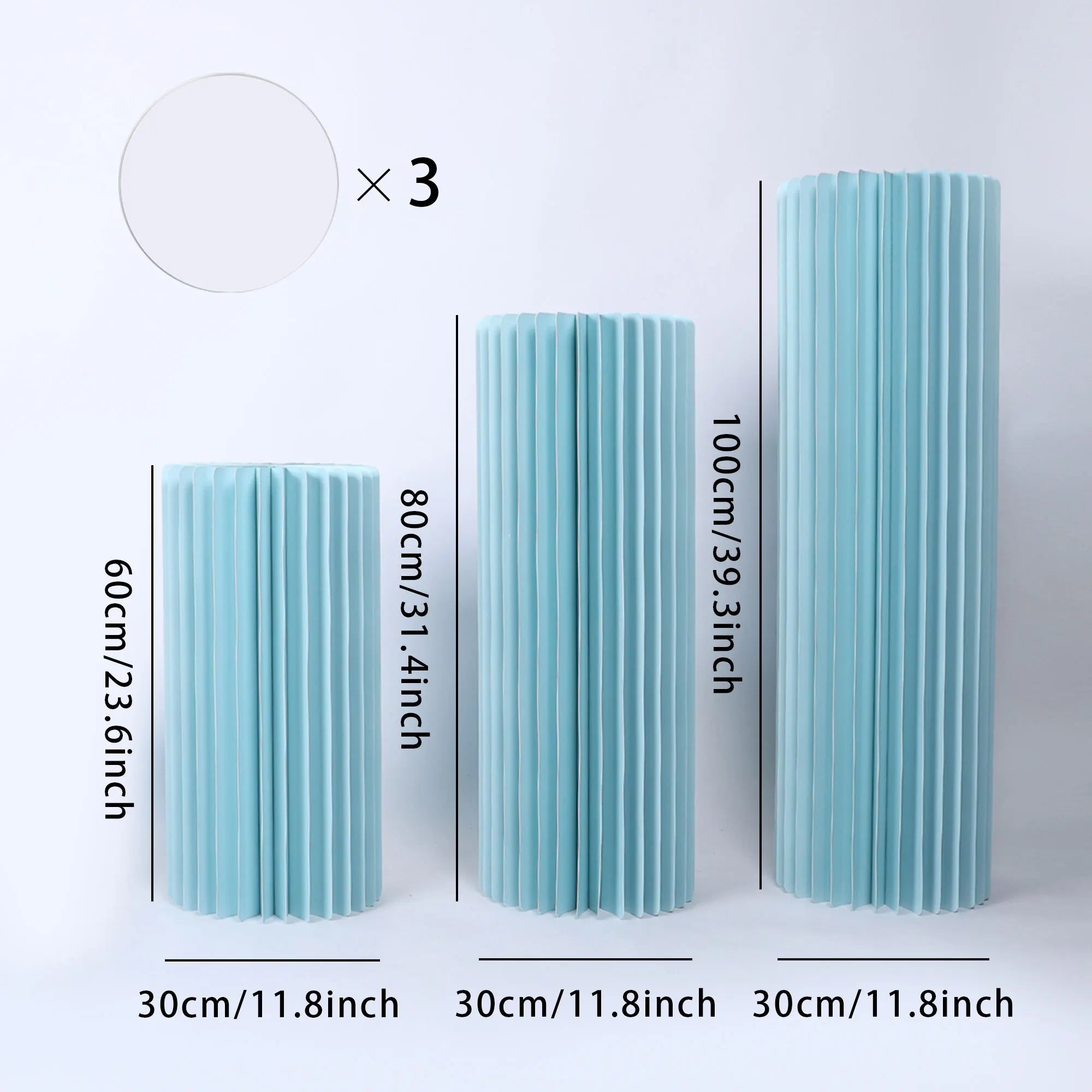 Buffet Risers Food Display Stand Round Table Cake Dessert Stand for Parties Foldable Paper Columns Display for Wedding Birthday