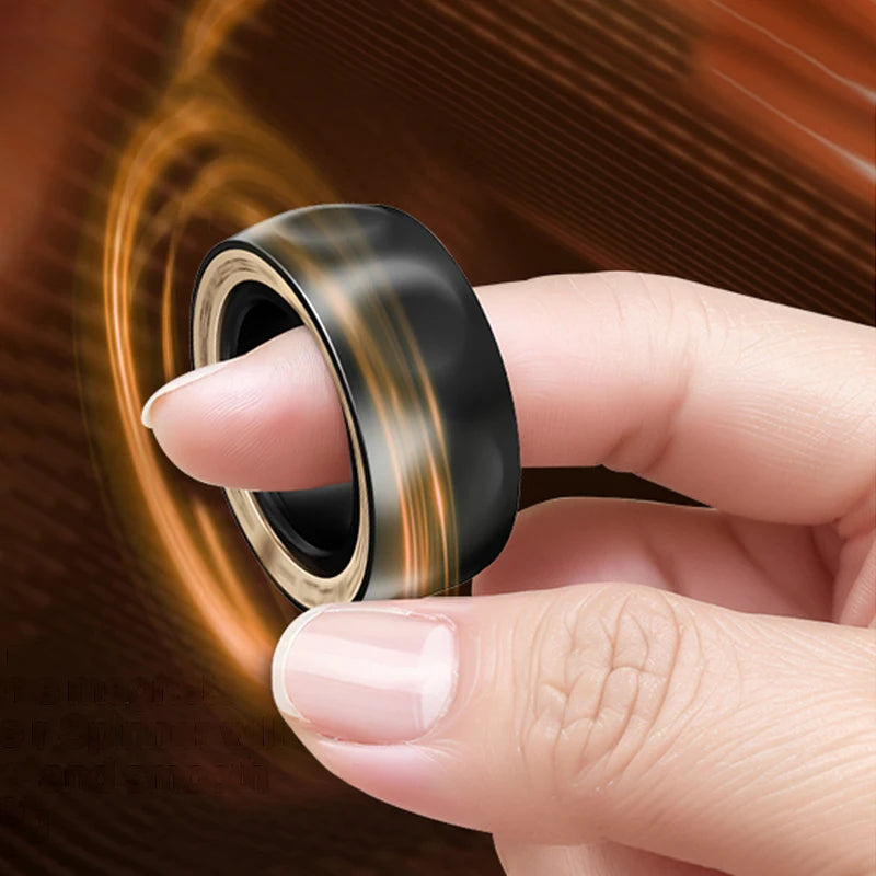 Magnetic Ring for Stress Relief Anti-Anxiety Fidget Toy Spinner Ring for Adults Cool Gadgets for Men Women, Birthday Gift Idea