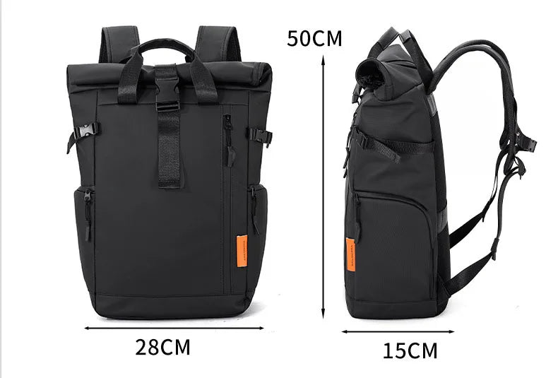 Men's Travel Bag 15.6inch Laptop Computer Backpack Outdoor Waterproof Camping Hiking School Bag College Business Rucksack