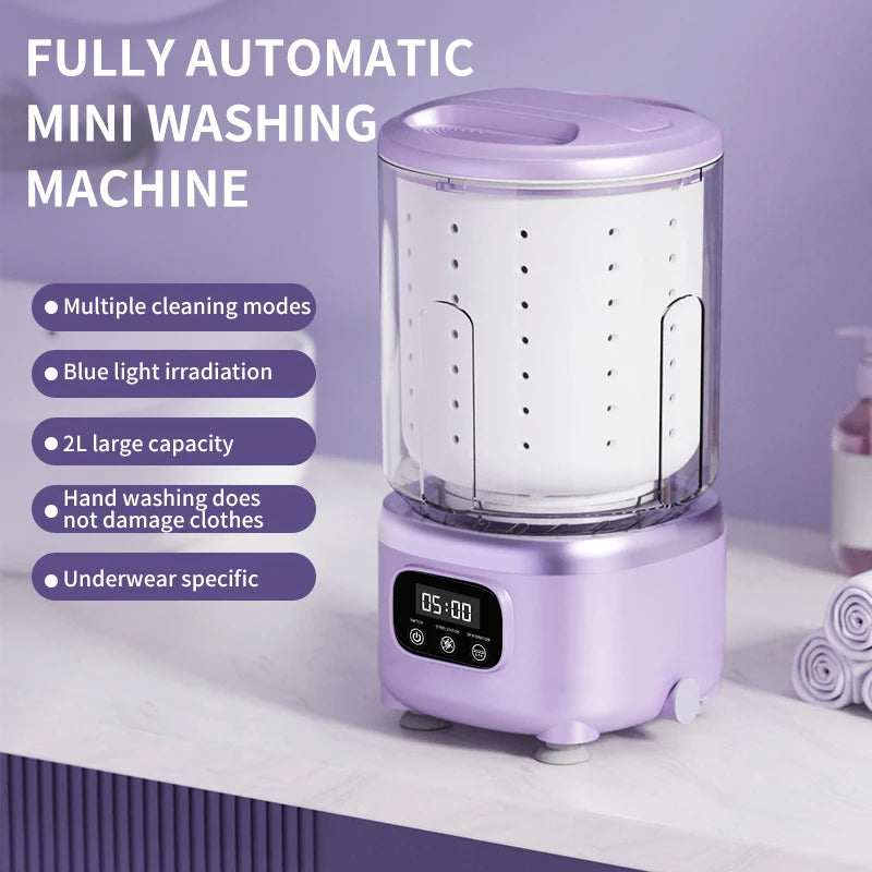 2L Wireless Mini Charging Wash in One Washing Machine Suitable for underwear, socks, pet clothes
