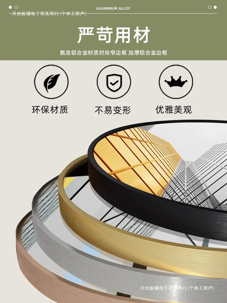 Wall-mounted simple hairdresser floor mirror LED perm and dyeing mirror table touch