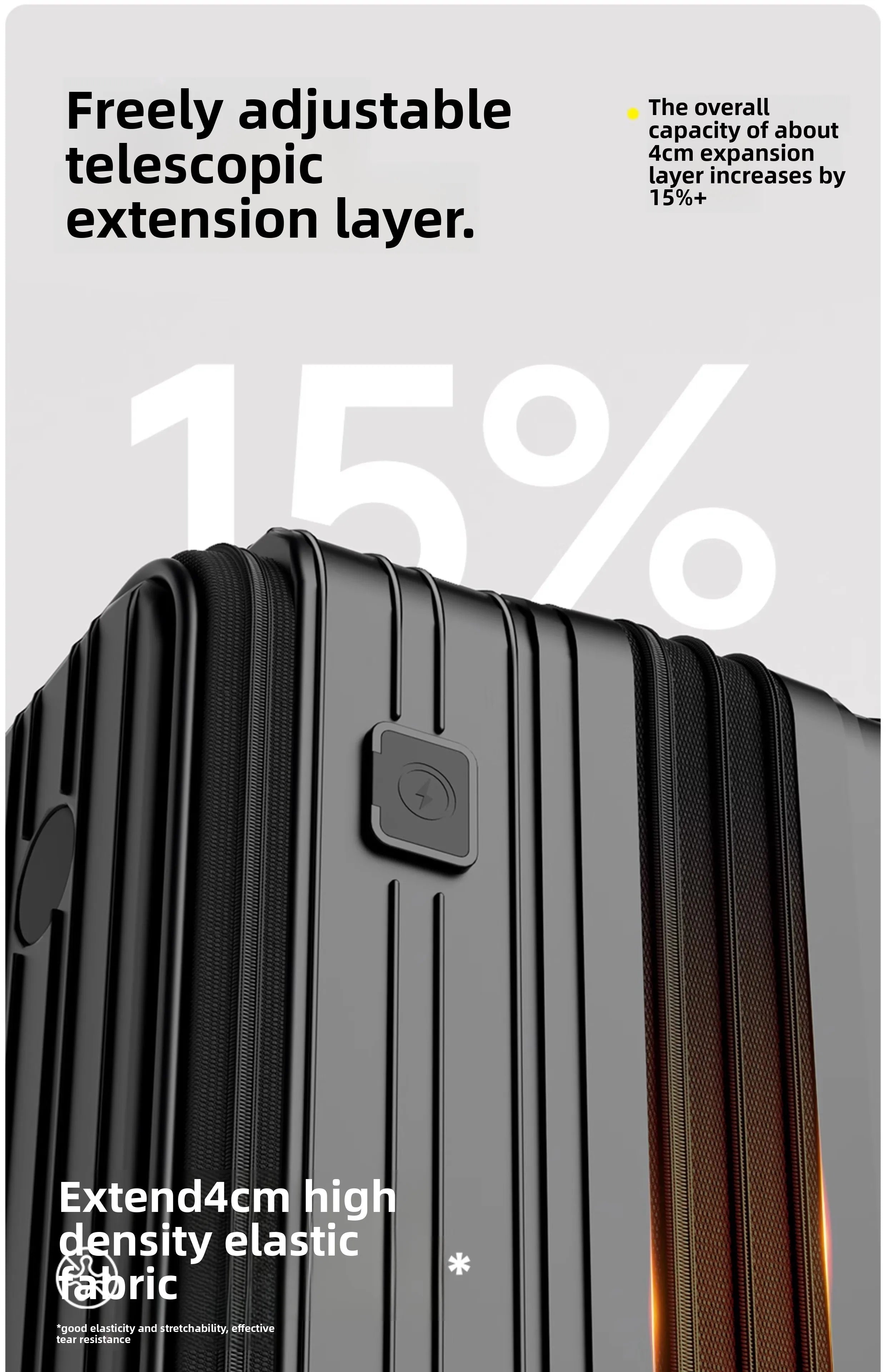 KLQDZMS Cabin Suitcase 20"22"24"26"28"30 Inch Large Capacity Trolley Case USB Charging Boarding Box Front Opening Luggage