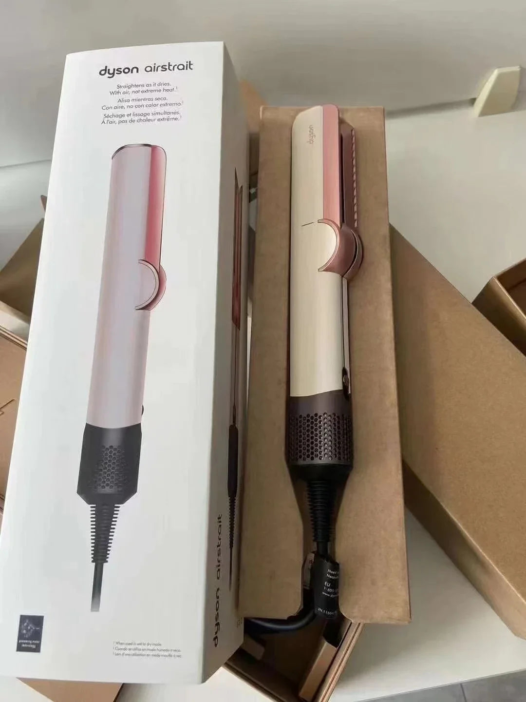 New Dry and Wet Flat Comb Portable Curling Iron Hair Salon Negative Ion Curling Iron Hair Dryer Straight Clip  Cepillo Rizos 다이슨
