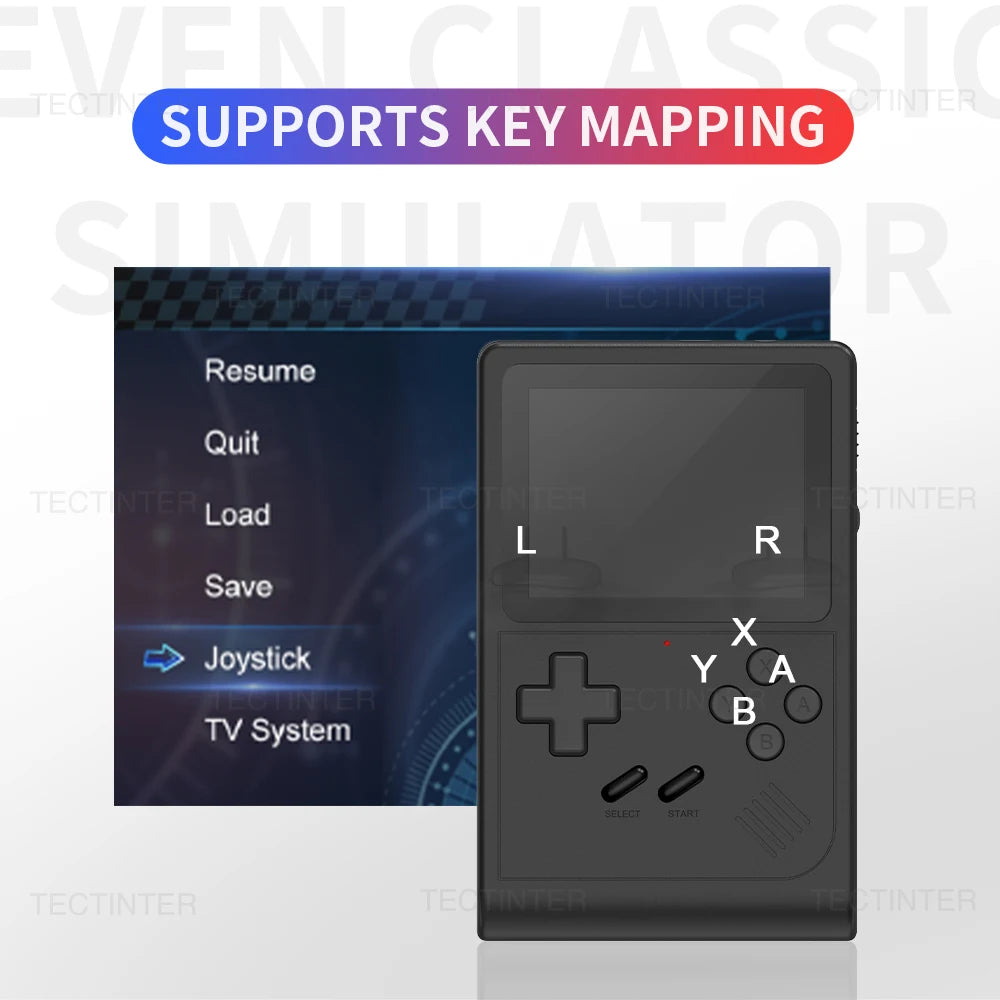 GB300 3.0 Inch Screen Handheld Game Console Player Video Game Console Built-in 6000 Game For SF/SFC/GB/GBA Support AV Output