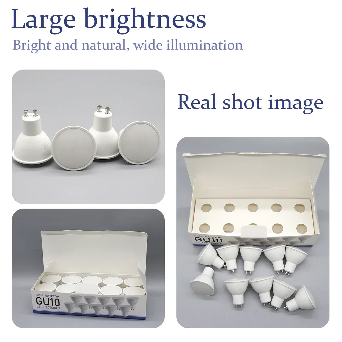 10 Pack Focos Gu10 SpotlightLampara 220V Lled Bulb  Wholesale 9W White Warm 3000k 6000K suitable for Home Commercial Buildings