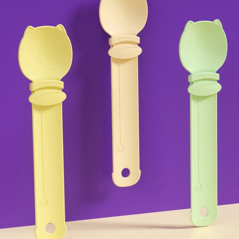 2PCs Cat Strip Squeeze Spoon Cat Strip Feeder for Lickable Wet Cat Treats Pet Liquid Snack Feeding Tool Cat Feeder Pet Supplies