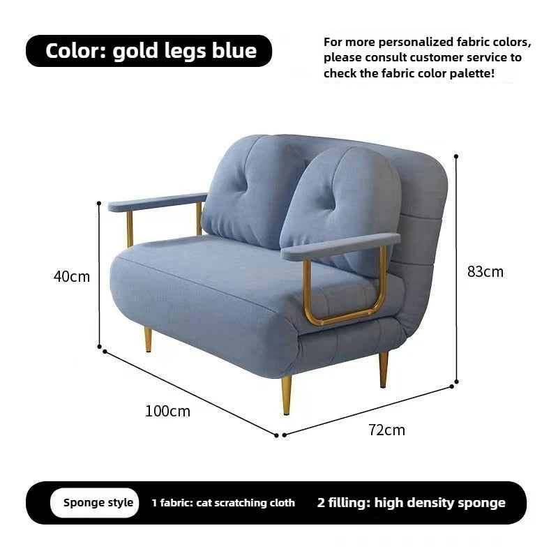 Foldable Balcony Latex Sofa Bed Dual-use Small Unit Double Living Room Light Luxury Cream Style Multifunctional Small Sofa