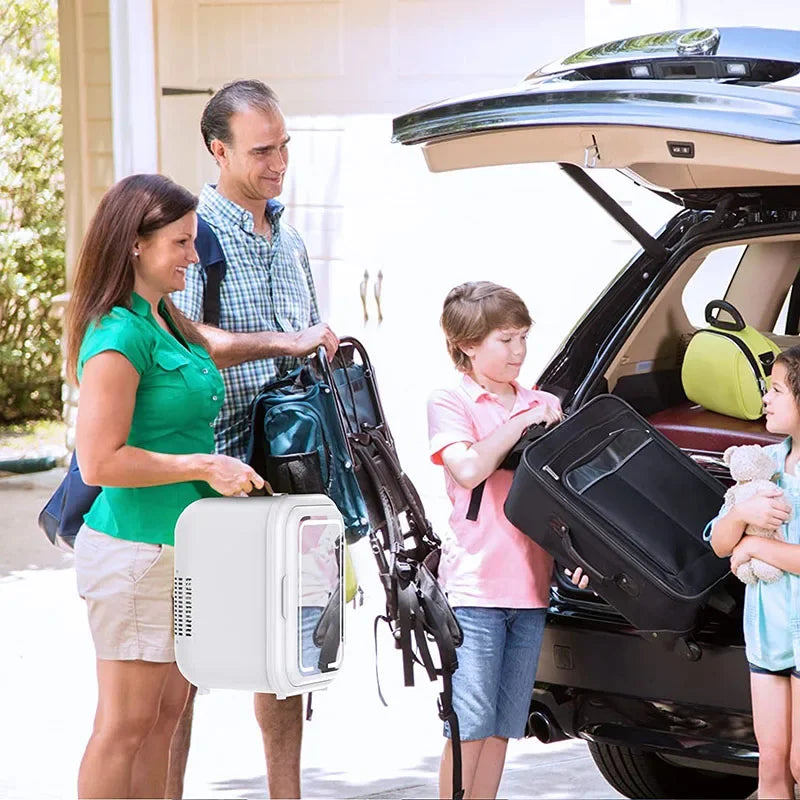 10L Refrigerator Vanity Mirror 2-in-1 Large Capacity Portable Dresser Vanity Mirror Car Bedroom Mini Small Refrigerator