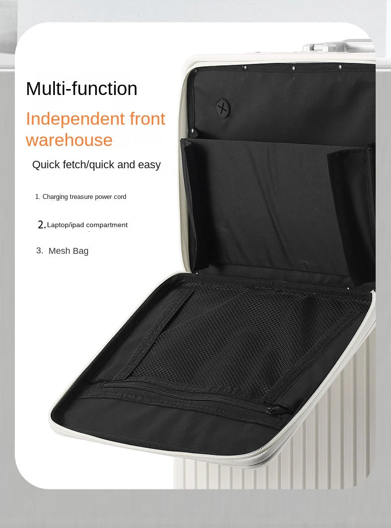 26/28/32 Inch Large Capacity Travel Suitcase Rolling Luggage Aluminum frame Suitcase Trolley Case with Cup Holder Travel Case