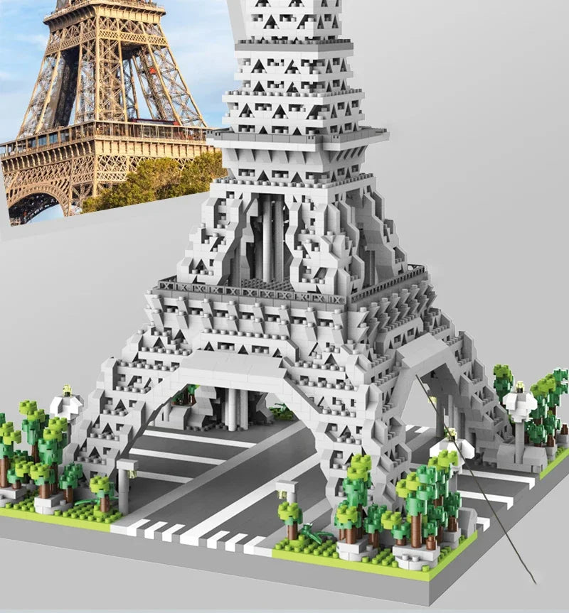 Eiffel Paris Tower Building Block Series Boys and Girls Children's Micro Particle Building Block Assembly Puzzle Toys