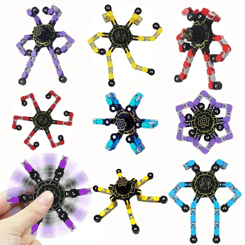 Deformed Fidget Spinner Chain Toys For Children Antistress Hand Spinner Vent Toys Adult Stress Relief Fidget Sensory Gyro Gift