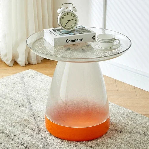 Designer Modern Coffee Table Living Room Nordic Round Glass Coffee Table Side Table