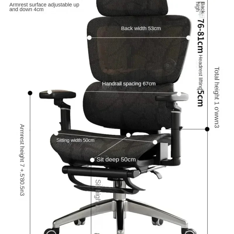 Ergonomic Chair Lumbar Computer Chair Home Comfort Sedentary Gaming Reclining Office Chair for Desk News Chaise Gaming Chair