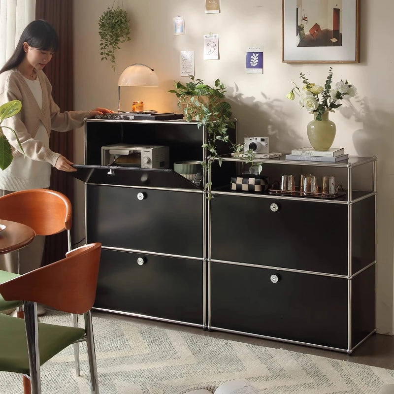 Cabinet for living room Storage locker drawer type storage Bedroom chest of drawers Organizer furniture Dual cabinet combination