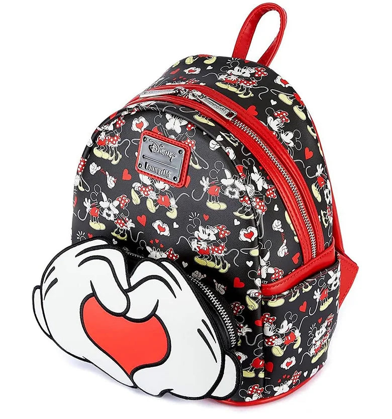 PU Leather Women Backpack Stitch Cartoon Chocolate Mickey Peter and Wendy Star Sky Students Brand Backpack Waterproof Bag