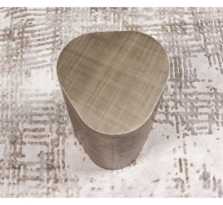 italian design antique graphite steel coffee table silver gold metal side table for living room modern