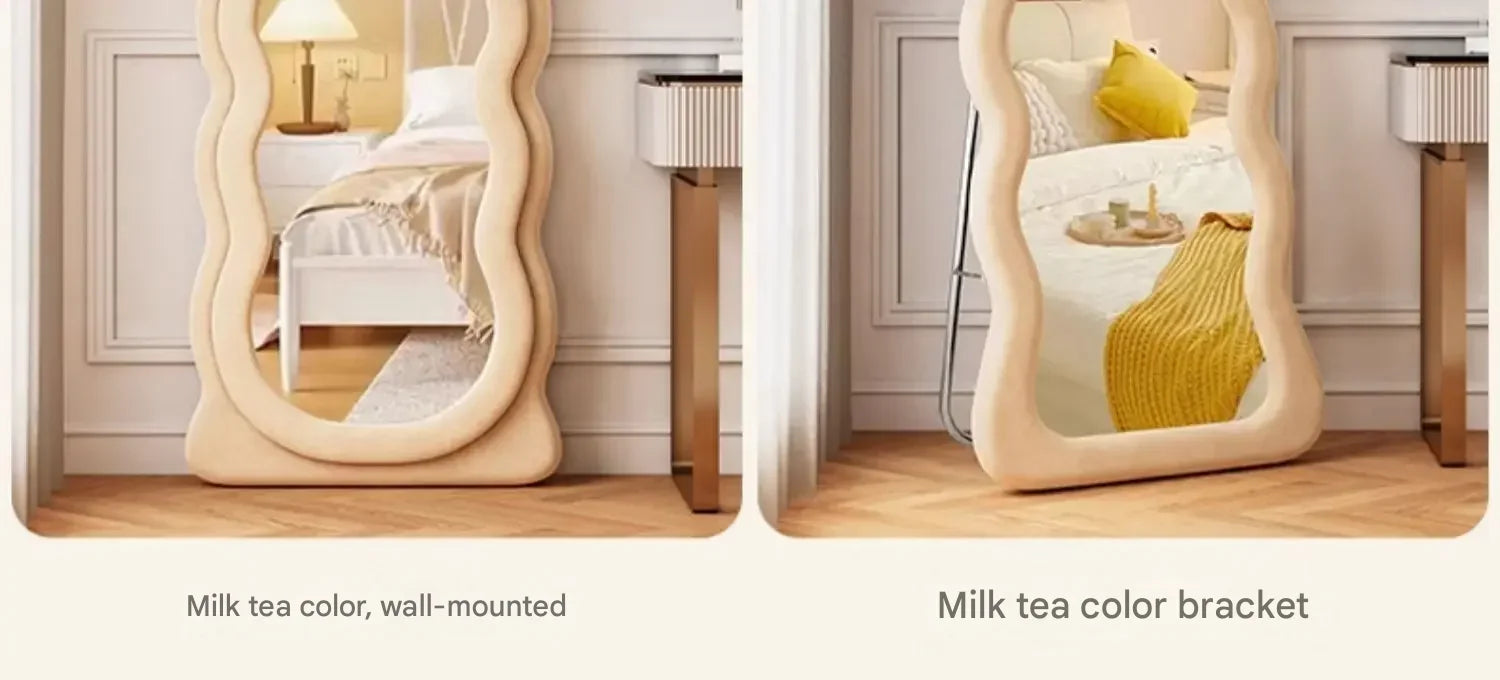 Art Modern Mirror Shower Traffic Art White Floor Korean Style Mirror Full Body Mirror Items Magnifying Espelhos Home Decorations