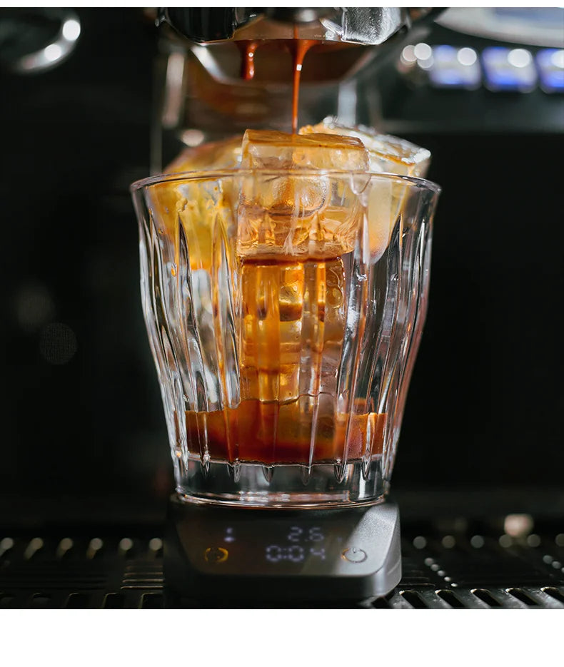 MUVNA Mini Electronic Scale Espresso LED Weighing 0.1g High Precision Measures Portable Coffee Scale With Powder Receiving Cup