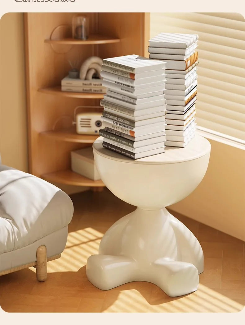 37*41cm Creative Bedside Table Home Sofa Side Shelf Bedroom Balcony Movable Mini Bear Table Coffee Table