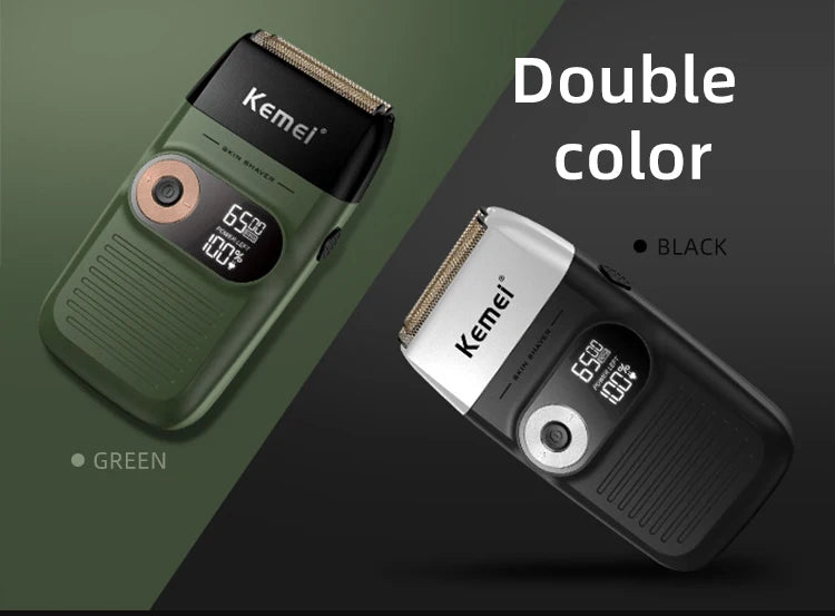 Kemei 2 in 1 Rechargeable Electric Shaver LCD Display Portable Cordless Men Reciprocating Razor Beard Trimmer