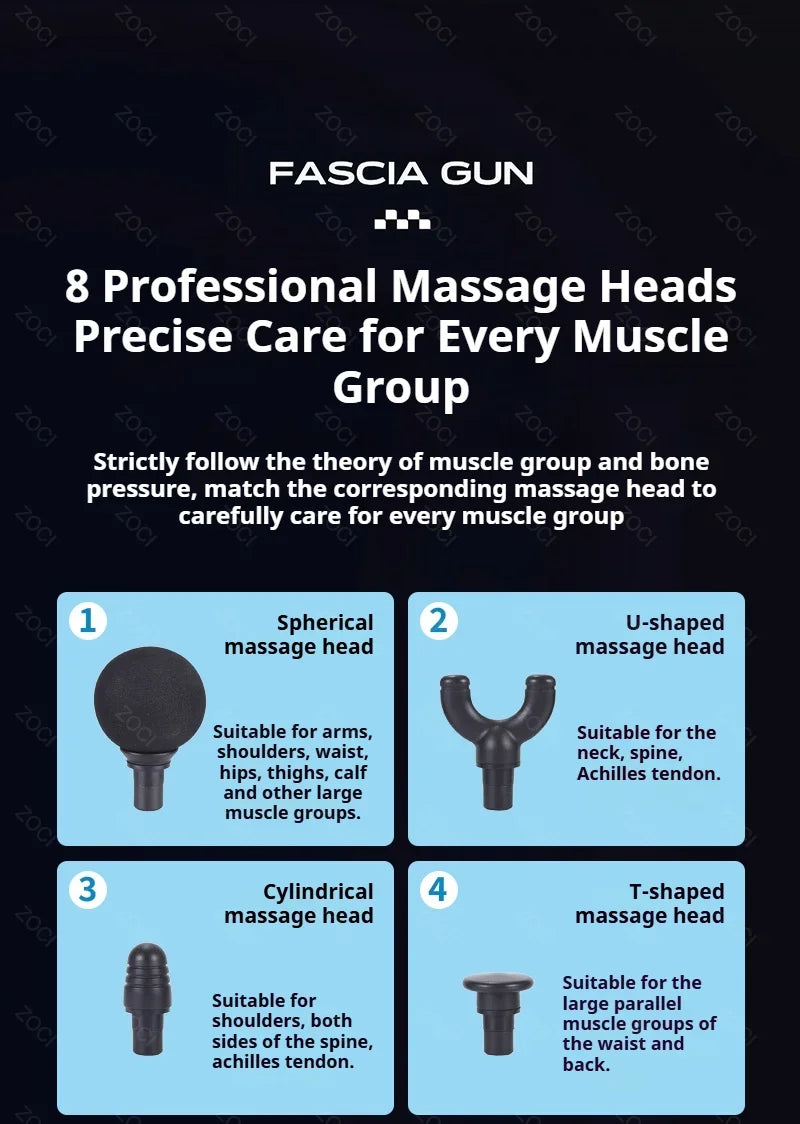 Mini 99 Levels Fascia Gun Handheld Portable Massage Gun Vibration Digital Display Muscle Massager Deep Tissue Massager for Body