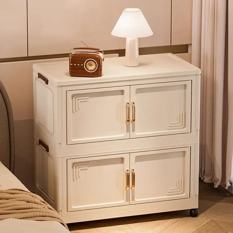 45/55/65cm Length Multifunction Folding Storage Cabinet Dustproof Wardrobe Large Capacity Sundries Cabinet