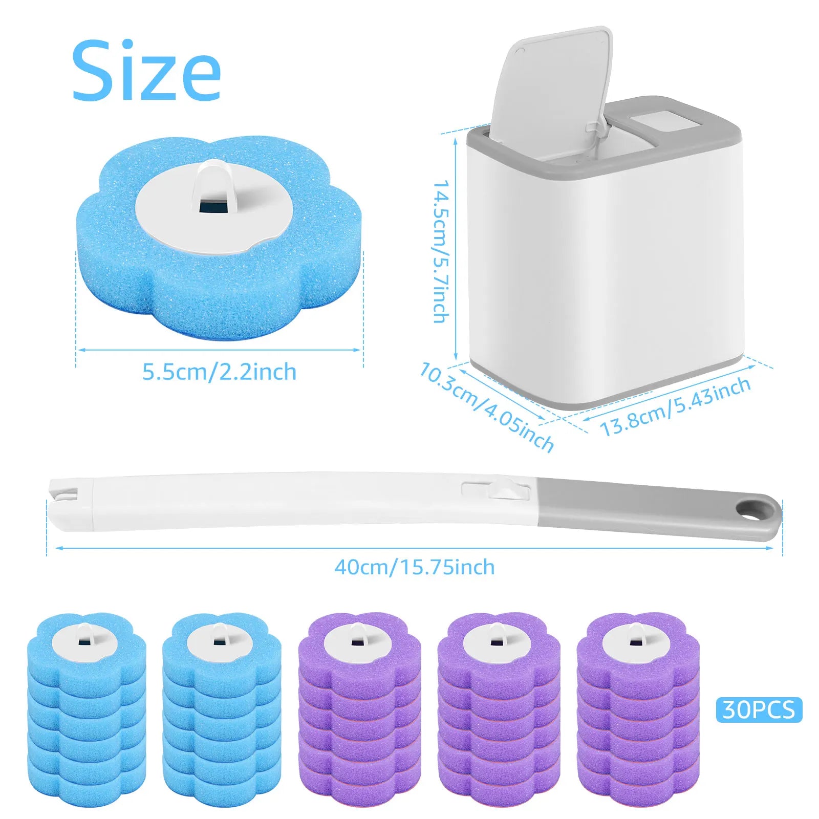 18/36 Pcs Toilet Brush Disposable Replacement Head Cleaning Kit Toilet Bowl Brush Long Handle Wc Accessories Tool