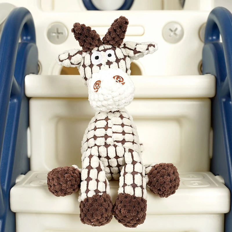 Dog Sounding Toy Molar Training Decompress Interactive Bite Resistant Donkey Shape Plush Toys Pet Dog Supplies