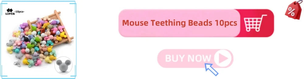 LOFCA 9mm 100pcs Silicone Teething Beads Teether Baby Nursing Necklace Pacifier Clip Oral Care BPA Free Food Grade Colorful