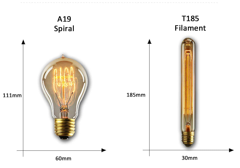 Dimmable Edison Light Bulb E27 40W 220V Retro Vintage Edison Bulb Incandescent Ampoule Bulbs Vintage Edison Lamp Retro Light