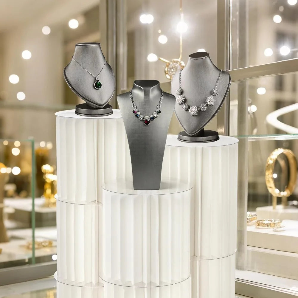 Sturdy Cardboard Column with Clear Acrylic Plate Reusable Cylinder Stands for Party,Cake Stand Pillar for Birthday Dessert Cake